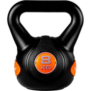MOVIT Kettlebell činka – 8 kg, čierna/oranžová