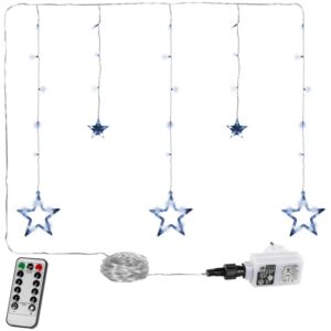 VOLTRONIC 67310 Vianočný záves – 5 hviezd, 61 LED, studeno biely + ovládač