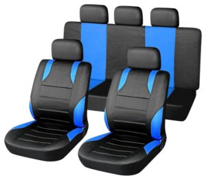 Poťahy sedadiel sada, 9 kusov Sport – modré