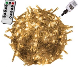 VOLTRONIC® 59736 Vianočné LED osvetlenie 10 m – teple biela 100 LED + ovládač