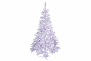 Nexos 32993 Umelý vianočný strom s trblietavým efektom – 120 cm, biely
