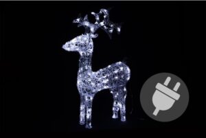 Nexos 208 LED dekorácia – vianočný sob – 100 cm studená biela