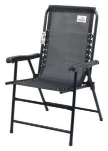 Záhradná skladacia stolička Terst – 59 x 95 x 67 cm, čierna