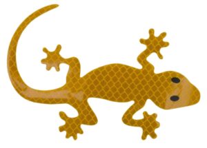 Samolepiaca dekorácia Gecko – žltá