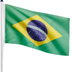 Vlajkový stožiar vrátane vlajky Brazília