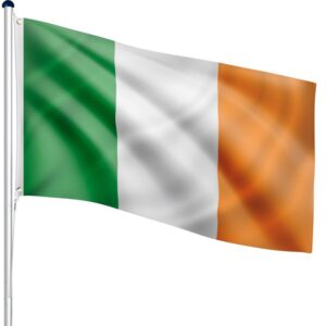 Vlajkový stožiar vrátane vlajky Írsko – 650 cm