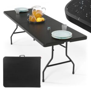 Jago skladací stôl pre 8 osôb – čierny, 183 cm