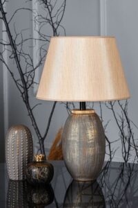 Elegantná stolná lampa, 46 x 30 cm, hnedá, zlatá