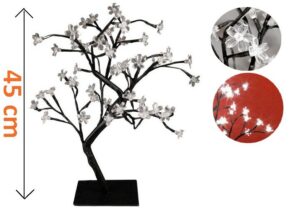Nexos 28300 Dekoratívne LED osvetlenie - strom s kvetmi - 45 cm