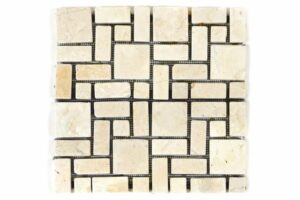 Divero Garth 1130 mramorová mozaika krémová obklady 11 ks – 1m² – 30×30 cm