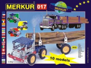 MERKUR Kamión 017 Stavebnica 10 modelov 202ks v krabici 26x18x5cm