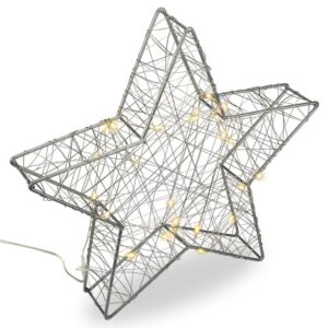 Nexos 67073 Vianočná kovová hviezda s 3D efektom - 30 x 29 x 5 cm