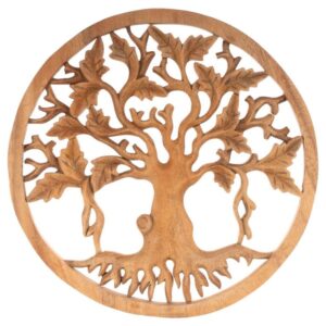 Ručne vyrábaná drevená dekorácia - Strom života