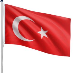 Vlajkový stožiar vrátane vlajky Turecko